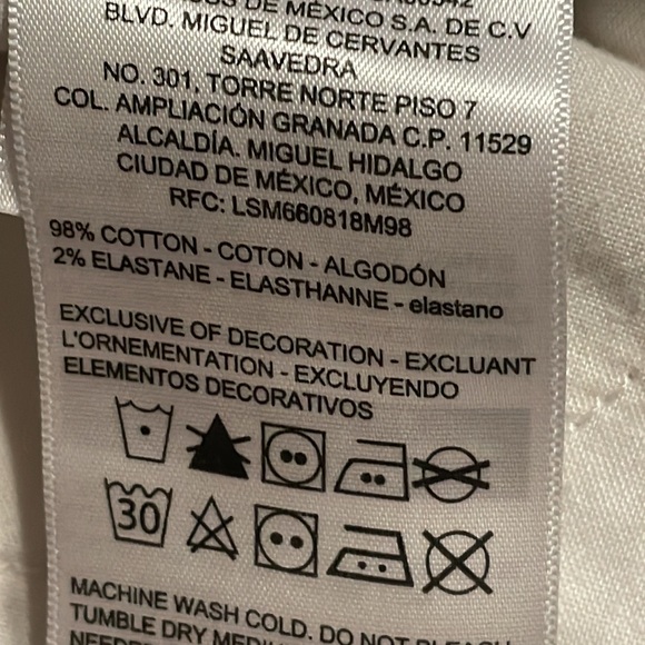 •LEVI'S•IVORY/OFF-WHITE HERITAGE HIGH RISE STRAIGHT DENIM JEANS SIZE 8/W29 - Picture 10 of 10